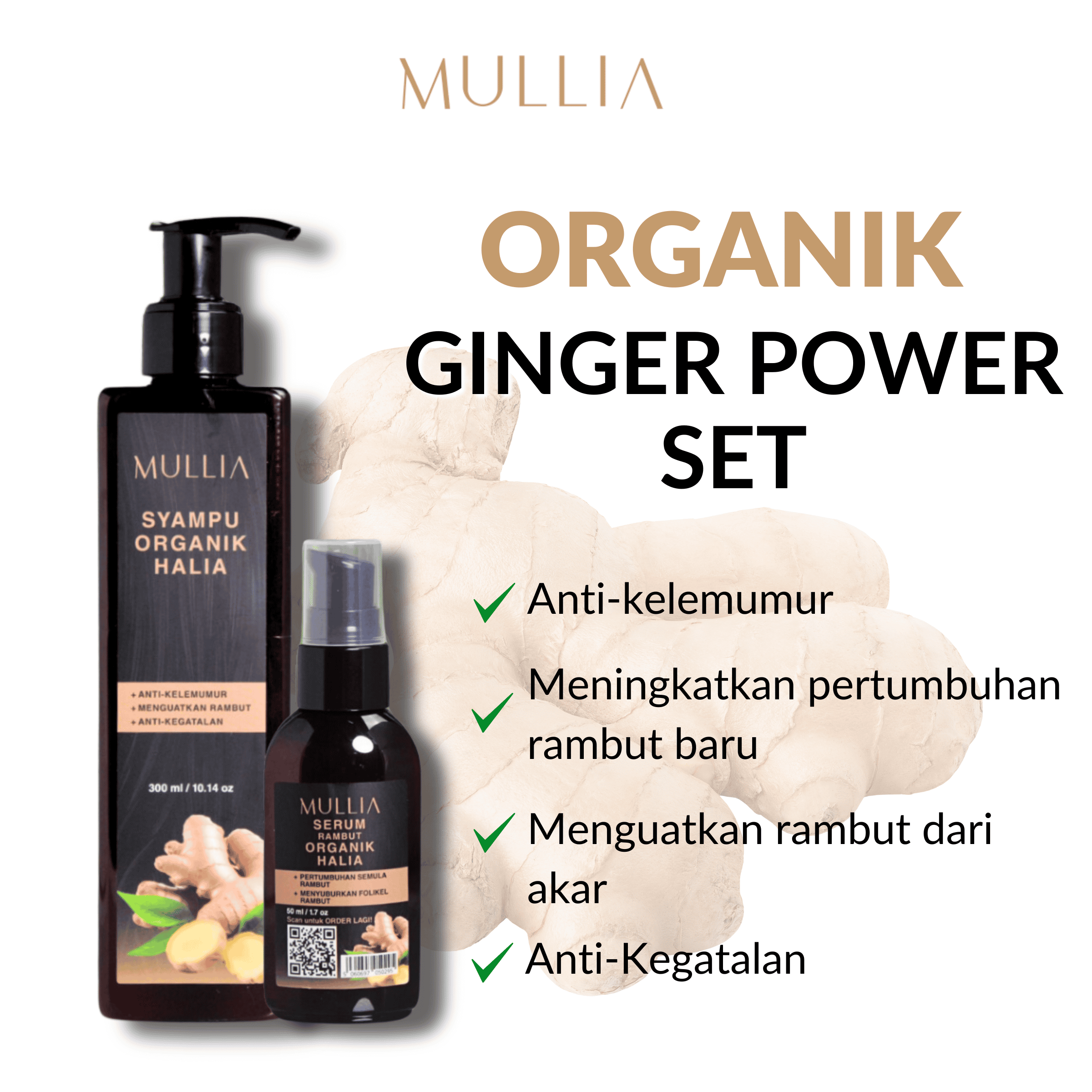 Set Halia Organik (Syampu Halia & Serum Halia) - Image 6