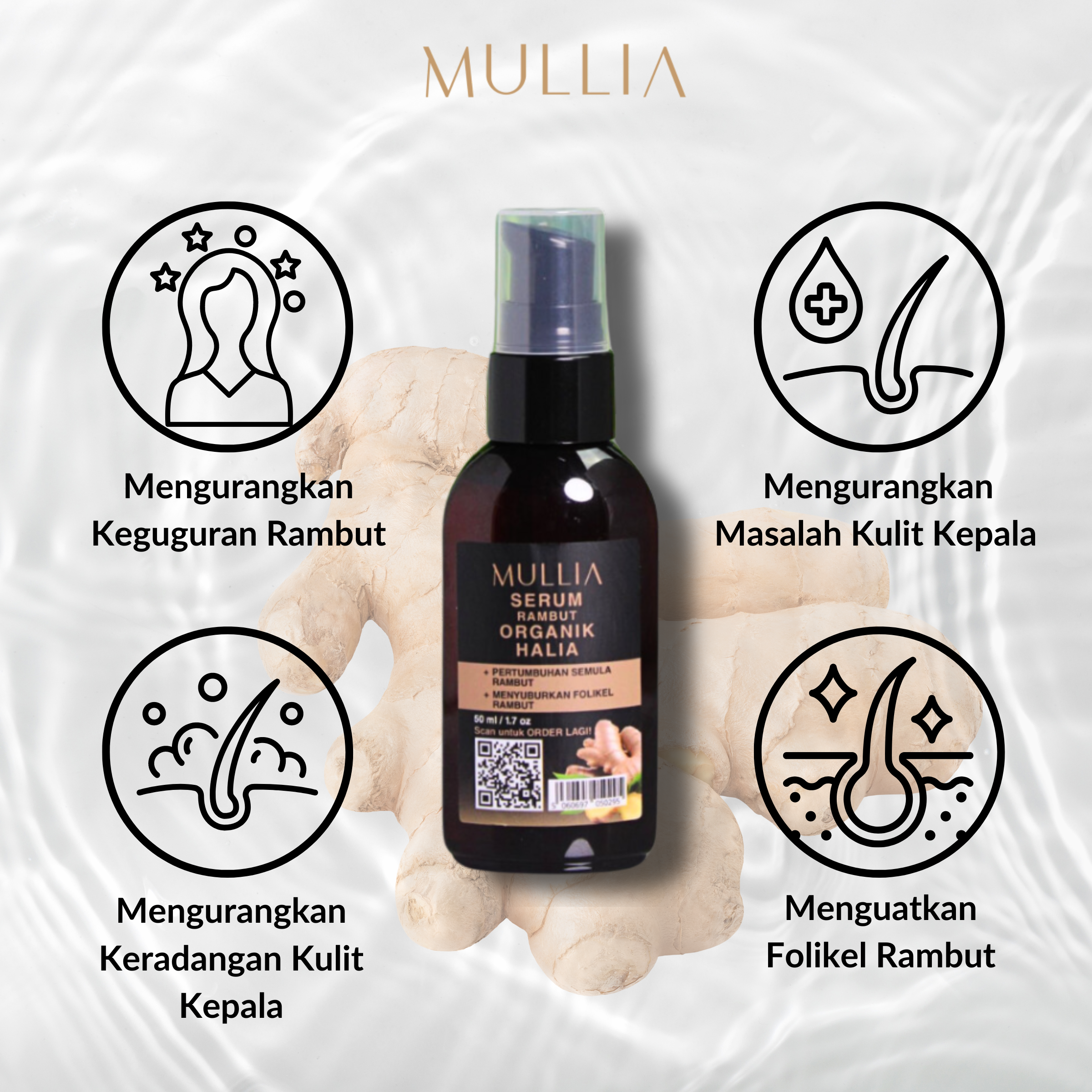 Set Halia Organik (Syampu Halia & Serum Halia) - Image 5