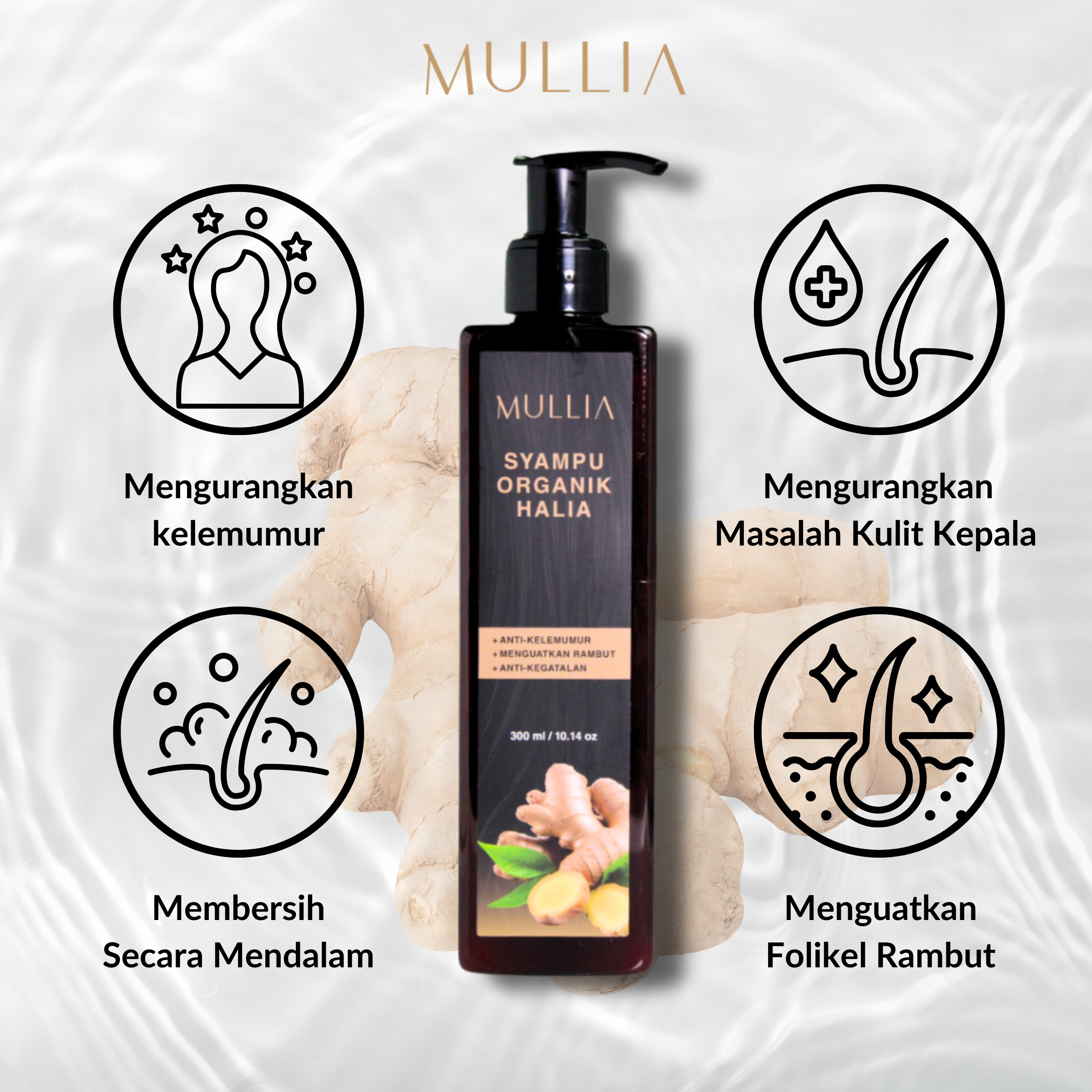 Set Halia Organik (Syampu Halia & Serum Halia) - Image 4